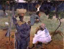 Paul Gauguin : La récolte des mangos, 1887