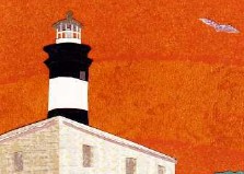 Catherine Bayle : Malte - phare de Delimara (collage, détail)