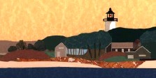 Catherine Bayle : Phare de West Chop - Martha's Vineyard (collage détail)