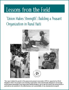 « Union makes strength » : building a peasant organization in rural Haiti