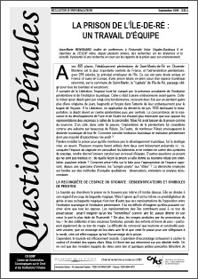 Questions Pénales, XII-4, 1999